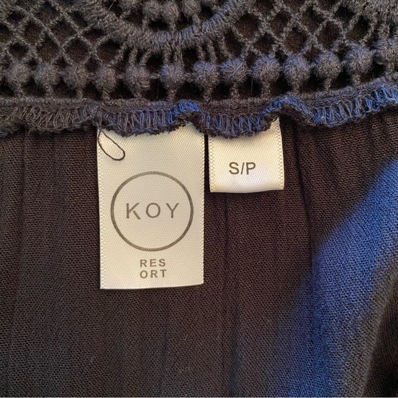 Koy Resort dress 100% viscose dark navy sun dress resort wear - Picture 5 of 12